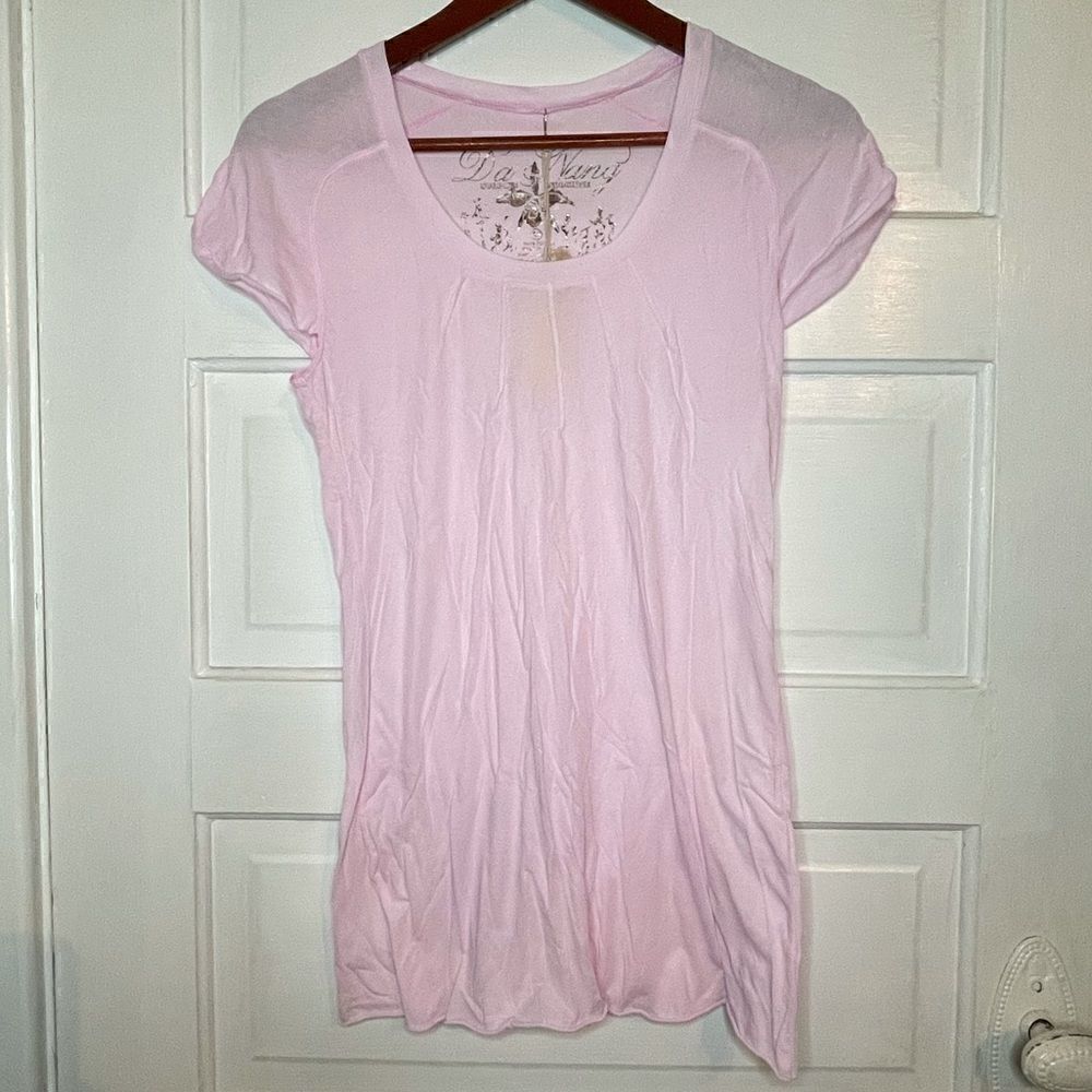 Da-Nang 100% Cotton Simple Pink Tee